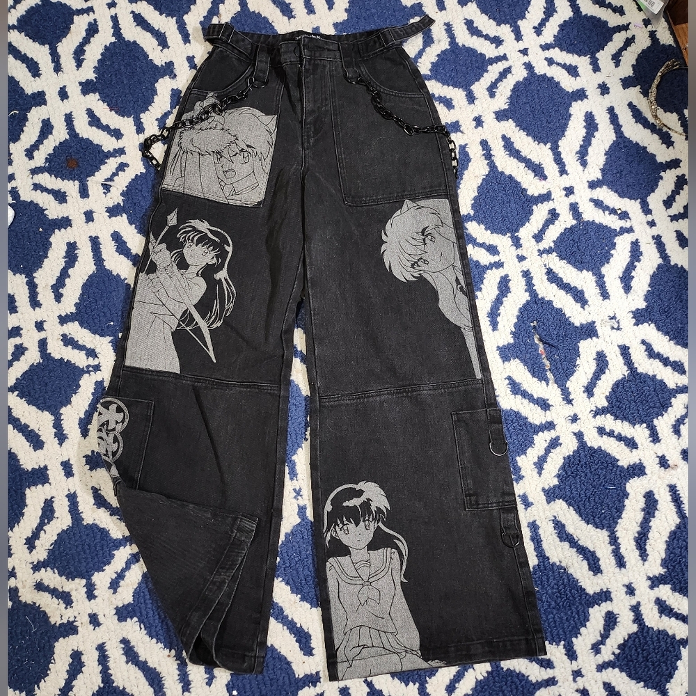 Inuyasha call it fate chain Wide Leg Jeans XS